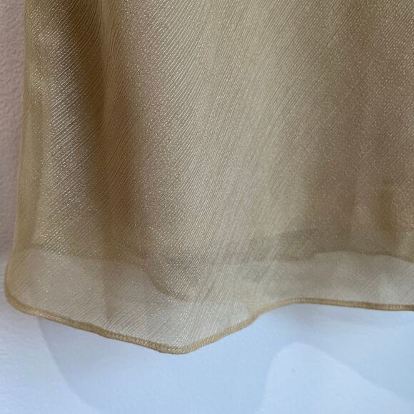 Theory Tan Gold Shimmery Teah Corded Tank Top Size Small - Picture 4 of 8